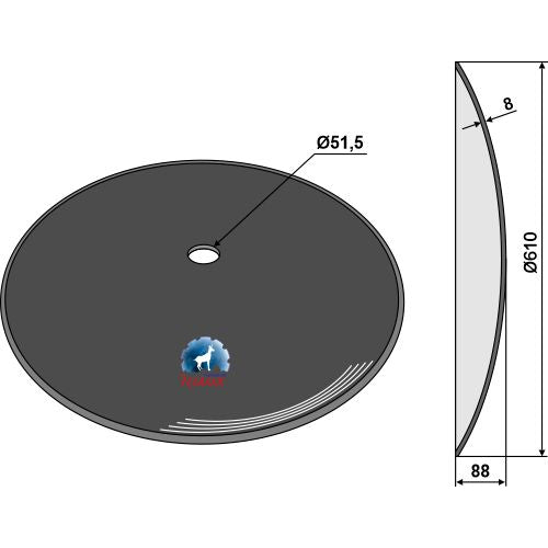 Disco liso - Ø610x8 - LS08-DCS-110