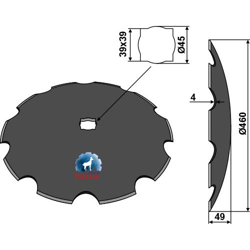 Disco dentado - Ø460x4 - LS08-DCS-127