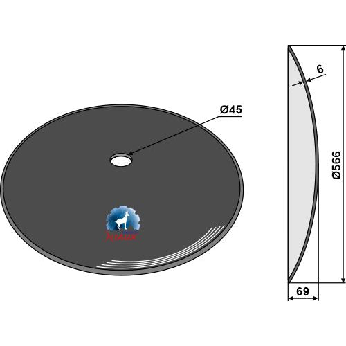 Disco liso - Ø566x6 - LS08-DCS-130