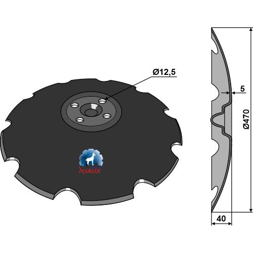 Disco dentado - Ø470x5 - LS08-DCS-134