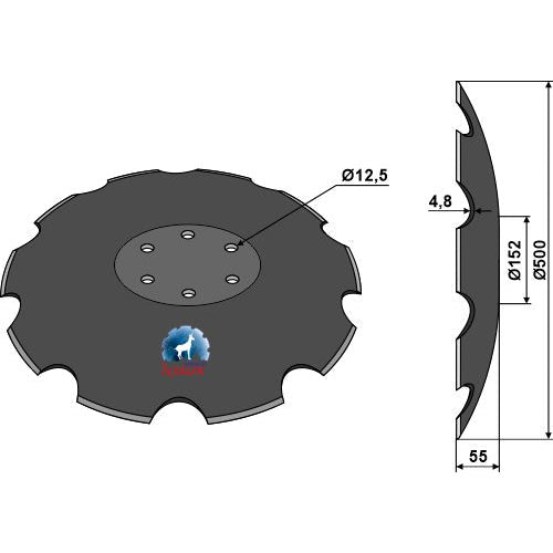 Disco dentado  - Ø500x4-8 - LS08-DCS-137