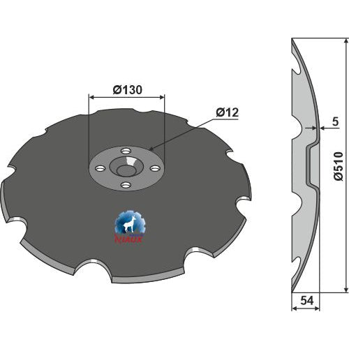 Disco dentado - Ø510x5 - LS08-DCS-140