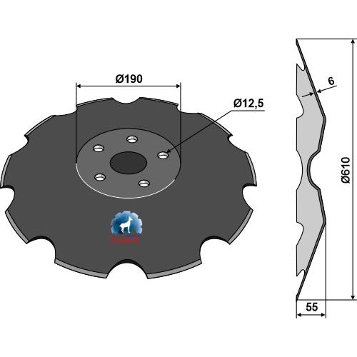 Disco dentado - Ø610x6 - LS08-DCS-151