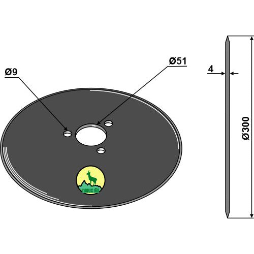 Disco plano  - Ø300x4 - LS08-DCS-172