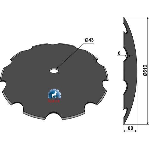 Disco dentado - Ø610x6 - LS08-DCS-178