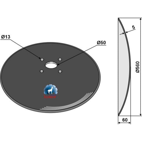 LS04-DSC-018 - Disco liso  - Ø560 - Adaptable para Niaux / Schreiber