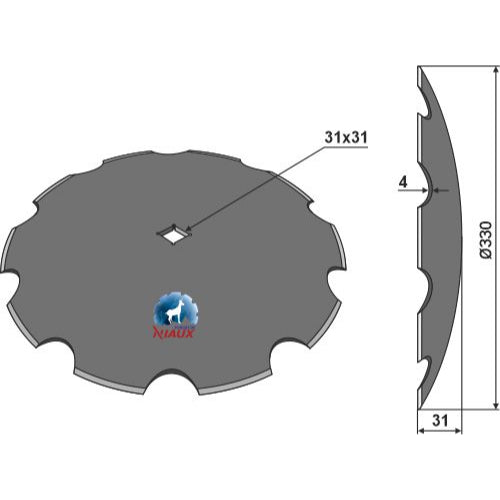 Disco dentado - Ø330x4 - LS08-DCS-183