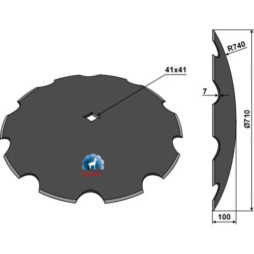 Disco dentado - Ø710x7 - LS08-DCS-251