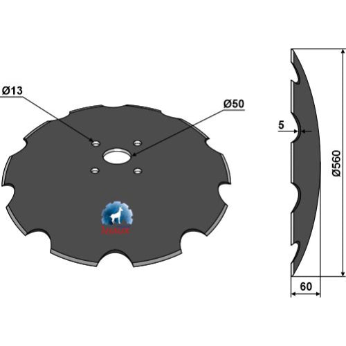 Disco dentado  - Ø560 - LS08-DCS-267
