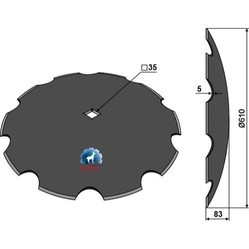 Disco dentado - Ø610x5 - LS08-DCS-269