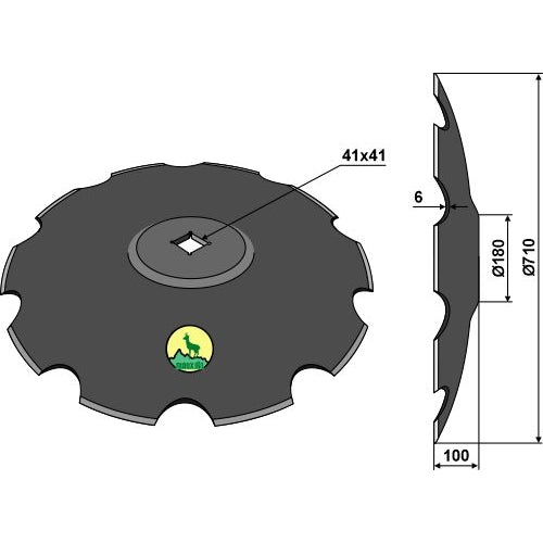 Disco dentado con fondo plano - Ø710 - LS08-DCS-273