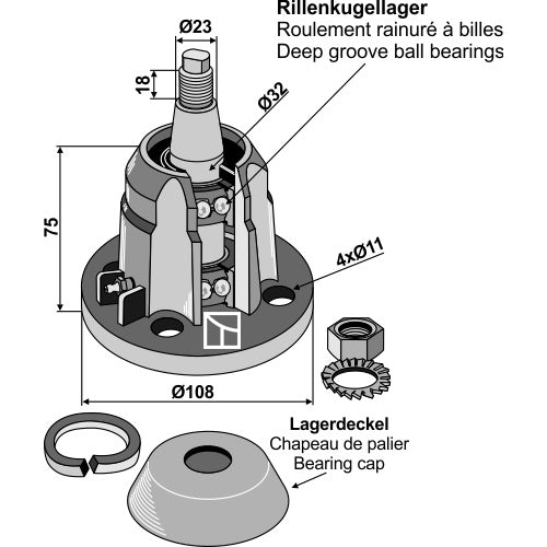 LS08-BPA-095 - Buje con filete - M20