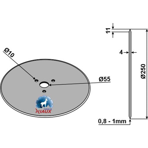 Disco plano  - Ø250x4 - LS08-DCS-339