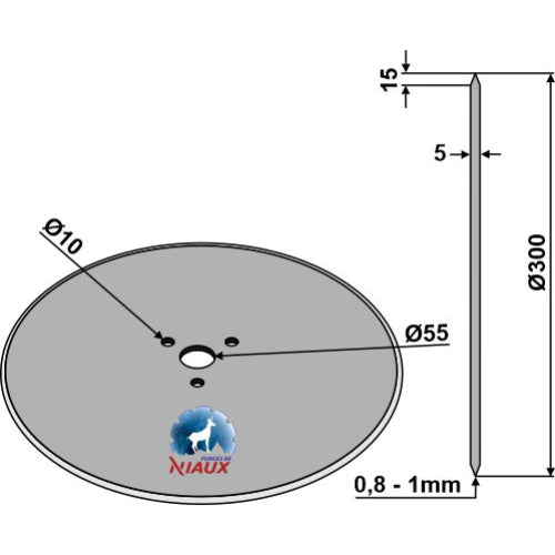 Disco plano  - Ø300x5 - LS08-DCS-340