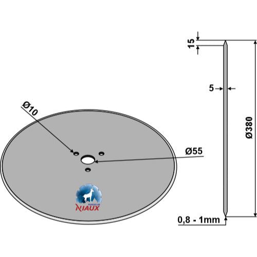 Disco plano  - Ø380x5 - LS08-DCS-344