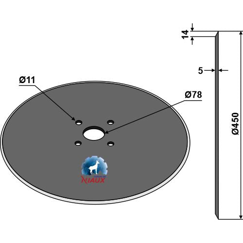 Disco plano  - Ø450x5 - LS08-DCS-348