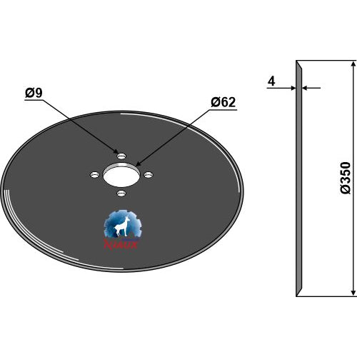 Disco plano - Ø350x4 - LS08-DCS-350