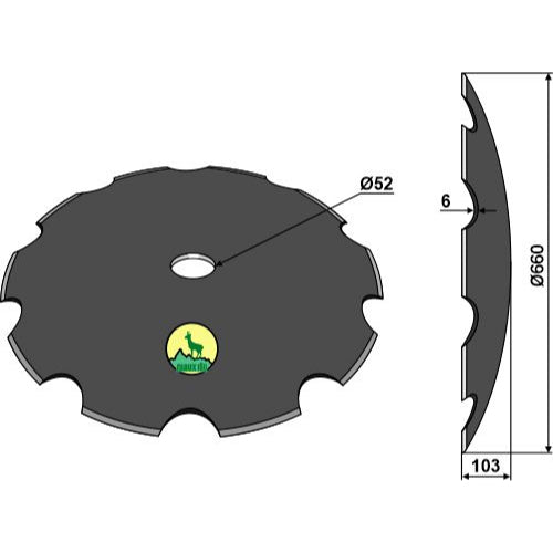 Disco dentado - Ø660x6 - LS08-DCS-360