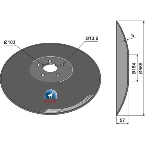 Disco liso - Ø568x5 - LS08-DCS-363