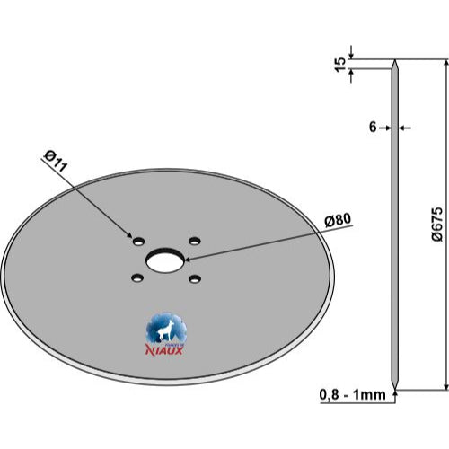 Disco plano  - Ø675x6 - LS08-DCS-365