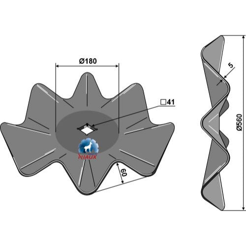 Disco ondulado - Ø560x5 - LS08-DCS-384