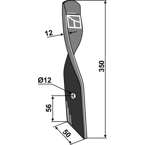 Cuchilla de grada de discos para Dyna - Drive Jumbo- izda - LS08-CUA-022