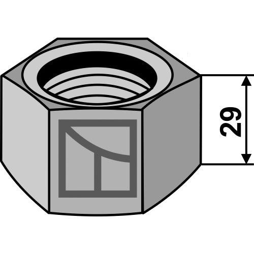 Tuerca M36x2 para ejes cuadrados - LS08-TUE-015
