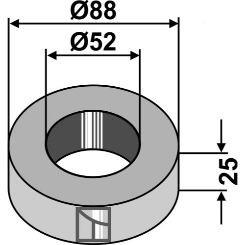 LS08-BPA-120 - Pieza intermedia - 25mm