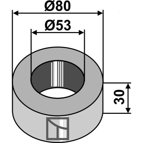 LS08-BPA-121 - Pieza intermedia - 30mm