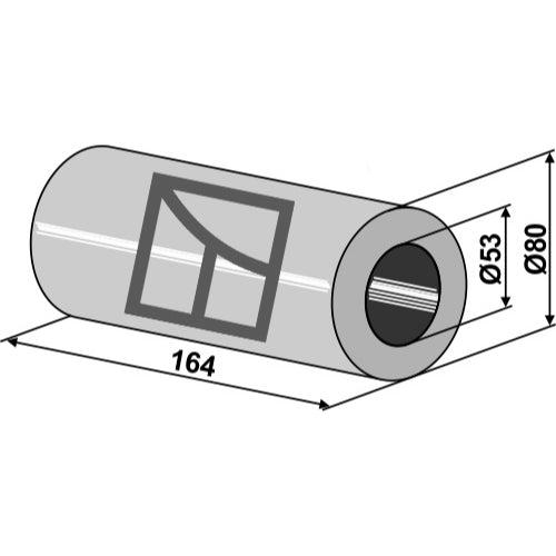 Pieza intermedia - 164mm - LS08-BPA-123