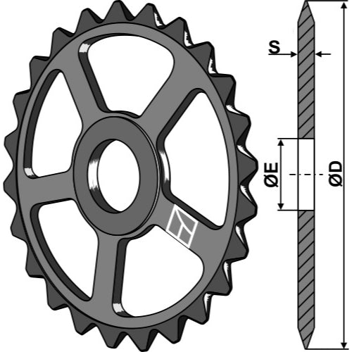 LS08-ANL-016 - Anillo estrellado - Ø520mm - Adaptable para Quivogne