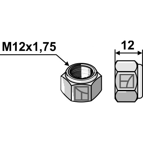 LS08-TUE-020 - Tuerca autoblocante hexagonal - M12