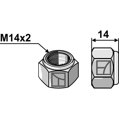 LS08-TUE-021 - Tuerca autoblocante hexagonal - M14