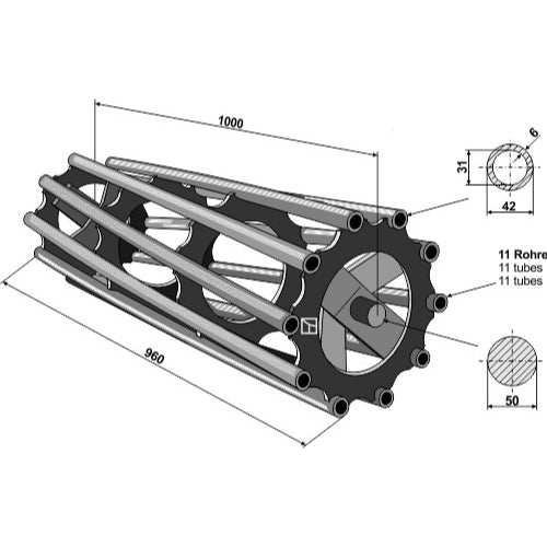 Rodillo packer tubular 1500 - LS08-RTA-008