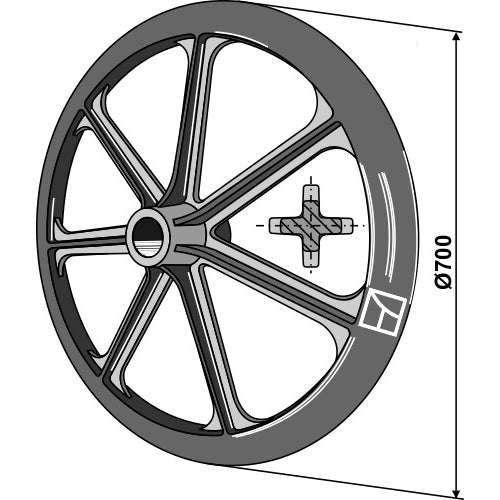 Rodillo packer - Ø700mm - LS08-RPE-005