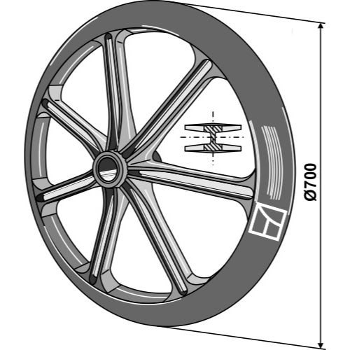 Rodillo packer - Ø700mm - LS08-RPE-008