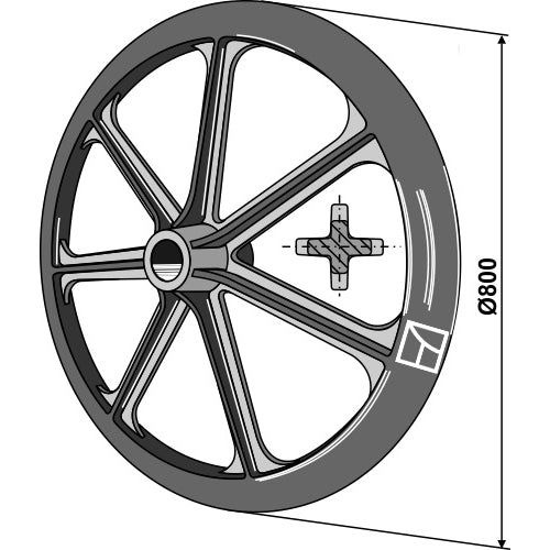 LS08-RPE-014 - Rodillo packer - Ø800mm - Adaptable para Marsk-Stig