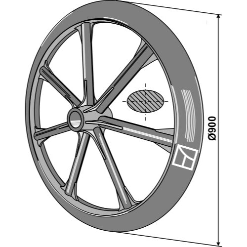 LS08-RPE-019 - Rodillo packer - Ø900mm - Adaptable para Rabe