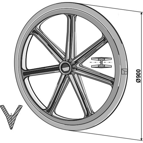 Rodillo packer - Ø900mm - LS08-RPE-026