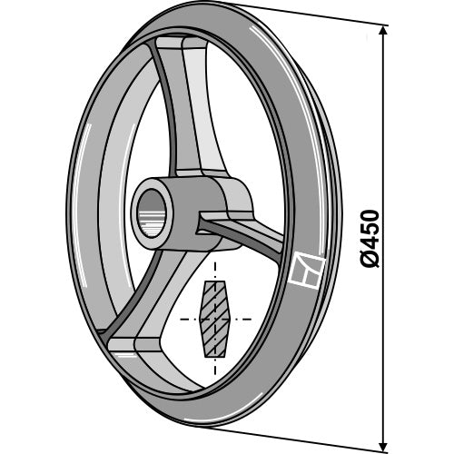 Rodillo cambridge - Ø450mm - LS08-RCC-002