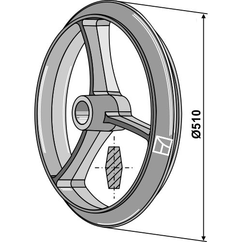 Rodillo cambridge - Ø510mm - LS08-RCC-004