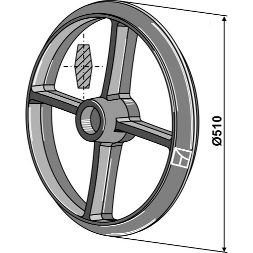 LS08-RCC-007 - Rodillo cambridge - Ø510mm