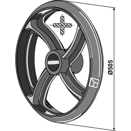 LS08-RCC-012 - Rodillo cambridge - Ø505mm - Adaptable para Quivogne