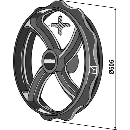 LS08-RCC-013 - Rodillo cambridge - Ø505mm - Adaptable para Quivogne