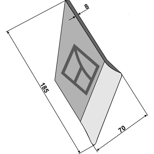 Punta de reja para soldar - izquierda - LS12-PRV-028