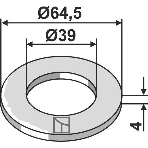 Arandela - Ø64-5x4xØ39 - LS03-ARC-003