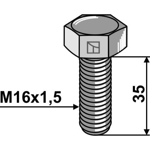 LS01-TRP-018 - Tornillo cabeza hexagonal - M16x1,5 - 10.9
