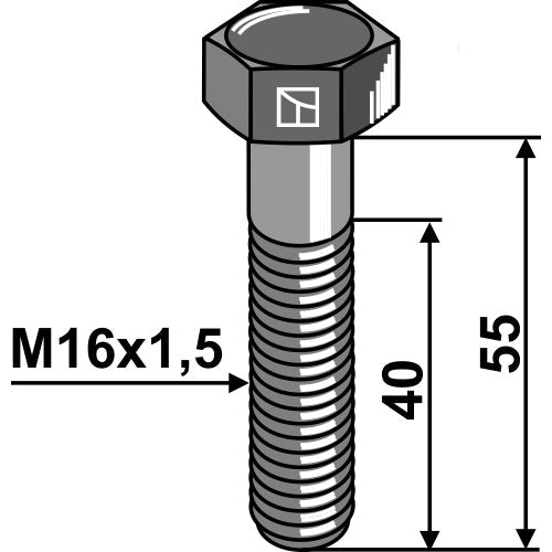 LS01-TRP-023 - Tornillo cabeza hexagonal - M16x1,5 - 12.9