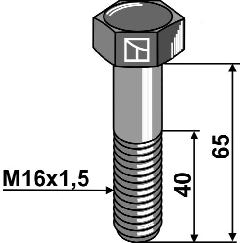 LS03-TSM-229 - Tornillo cabeza hexagonal - M16x15 - 12.9 - Adaptable para Sauerburger / Rabe