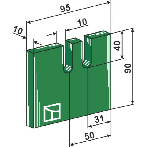 Rascador de plástico Greenflex para rodillos packer - LS01-RGP-010